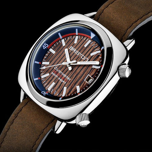 BRISTONBriston Clubmaster Diver Automatic Watch 42mm Brown Dial Brown Leather Strap 18642.PS.D.9W.LVCWATCHESEcecile
