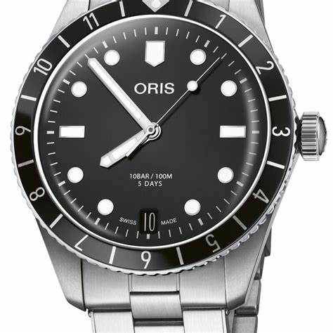Oris Divers Sixty-Five 12H 400 40 mm - Acciaio, quadrante nero, Calibro 400, autonomia di 5 giorni