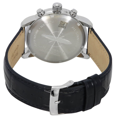 ZEPPELINZeppelin LZ14 Marine Chronograph 8888 - 2 Men's Watch - Black Dial, Black Leather StrapWATCHESEcecile