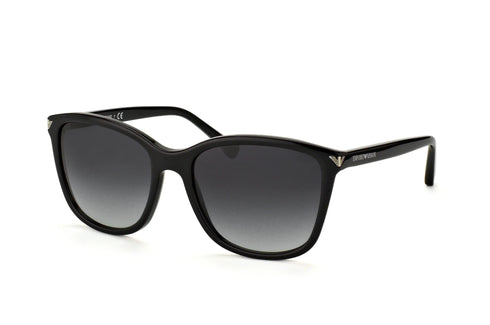 Emporio Armani EA 4060 5017/8G Women's Sunglasses - Black Frame, Grey Gradient Lenses, 56mm