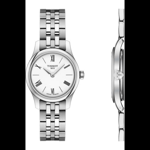 TISSOTTissot Tradition 5.5 Lady T0630091101800 - 25mm Stainless Steel Quartz Watch, White DialWATCHESEcecile