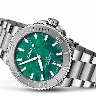 Oris Aquis X Bracenet 733773041370782405PE - Acciaio inossidabile 43,5 mm, quadrante verde
