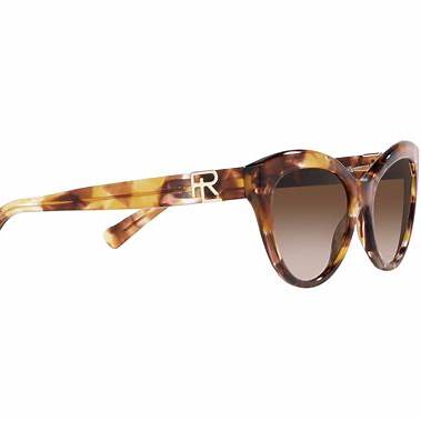Ralph Lauren RL 8213 6054/13 Women's Sunglasses - Havana Frame, Gradient Brown Lenses