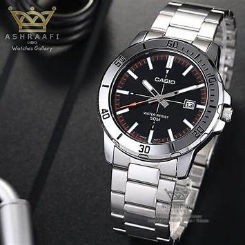 CASIO & VINTAGECasio MTP - VD01D - 1E2VUDF Men's Watch - Black Dial, Stainless Steel BraceletWATCHESEcecile