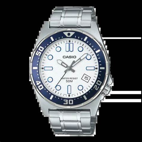CASIO & VINTAGECasio MTD - 135D - 7AVDF Men's Analog Watch - Stainless Steel Band, White DialWATCHESEcecile