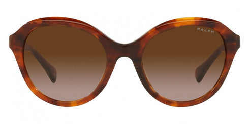 Lunettes de soleil Ralph by Ralph Lauren RA5286U 6011/13 pour femme - monture havane orange brillant, verres marron dégradés