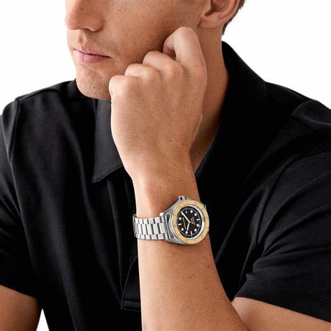Michael Kors MK9161 Maritime Herrenuhr aus silberfarbenem Edelstahl