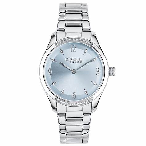 Breil Kyla EW0702 Women's Watch - Powder Blue Dial, Stainless Steel Bracelet