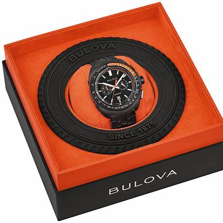Bulova 98B428 Reloj Cronógrafo Racer Hombre - Esfera Negra, Correa Piel Negra
