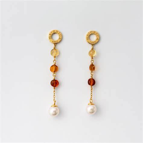 Majorica Murano Earrings 16691.01.1.000.010.1 – 925 Silver, 8mm White Pearl, Murano Glass