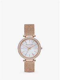 Michael Kors MK4519 Damenuhr Darci Rose Gold-Ton mit kristallbesetzter Lünette