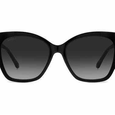 Jimmy Choo RUA/G/S 807/9O Women's Sunglasses - 56mm, Black Frame with Grey Gradient Lenses