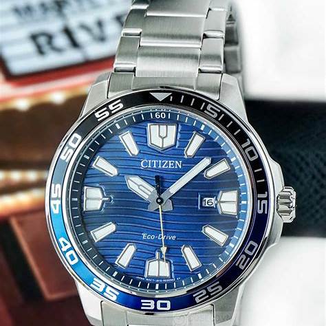 CITIZENCitizen Eco - Drive AW1525 - 81L Men's Watch - Blue Dial, Stainless Steel BraceletWATCHESEcecile