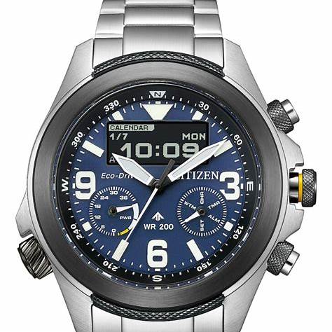 Reloj Citizen JV1006-51L Promaster Eco-Drive Hombre - Esfera azul, brazalete acero