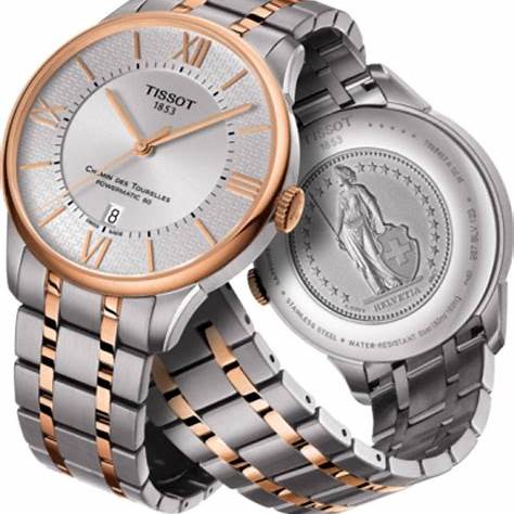 TISSOTTissot Chemin des Tourelles Powermatic 80 Helvetic Pride Special Edition Men's Watch - Silver Dial, Two - Tone Stainless Steel BraceletWATCHESEcecile