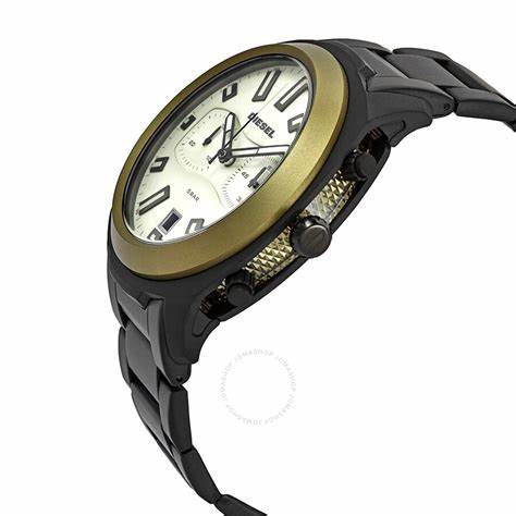 Diesel DZ4497 Tumbler Men's Chronograph Watch - Green Dial, Black Stainless Steel Bracelet