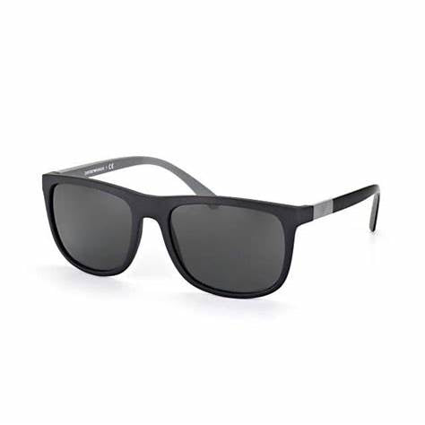 Emporio Armani EA4079 5042/87 Gafas de sol de hombre - montura negro mate, lentes grises, 57mm