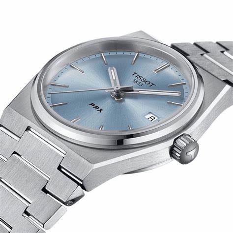 Tissot PRX T137.210.11.351.00 Reloj de cuarzo unisex - 35mm Acero inoxidable, esfera azul hielo