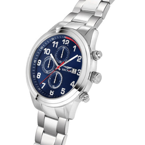 SECTORSector 670 R3273740003 Men's Chronograph Watch - Stainless Steel Bracelet, Blue DialWATCHESEcecile