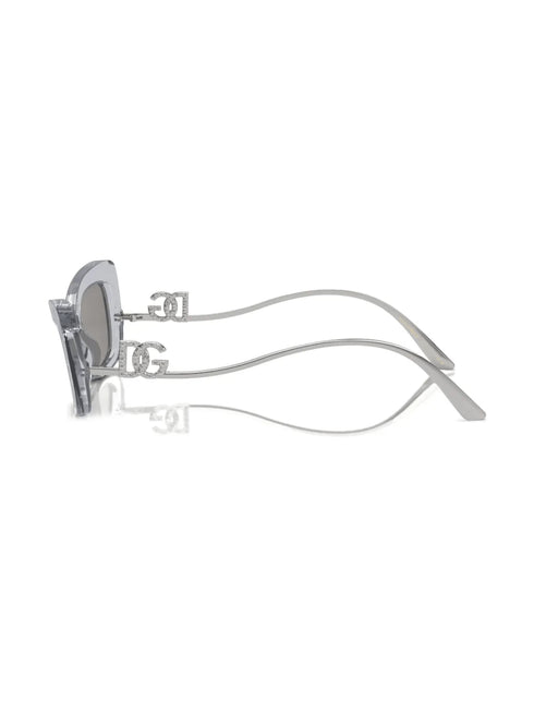 DOLCE & GABBANADolce & Gabbana DG 4467B 32916G 55 Women's Sunglasses – Transparent Grey Frame, Light Grey Mirrored Silver LensesEYEWEAREcecile