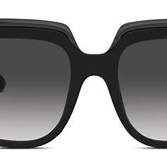 Lunettes de soleil Dolce & Gabbana DG4414 501/8G pour femme - Noir sur monture transparente, verres gris dégradés