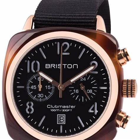BRISTONBriston Clubmaster Classic Chronograph 40mm Black Dial Watch 14140.PRA.T.1.NBWATCHESEcecile