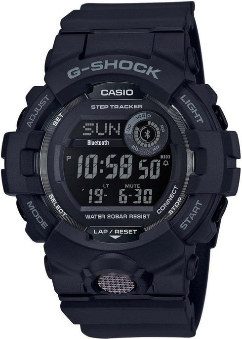 Casio G-SHOCK GBD-800-1BER Men's Digital Watch – Black Resin Strap, Bluetooth Connectivity