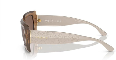 Vogue VO5526S Occhiali da sole da donna - Montatura rettangolare in nylon da 52 mm, lenti sfumate, diverse opzioni di colore