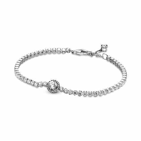 PANDORAPandora Sparkling Halo Tennis Bracelet 599416C01 - 18 - Sterling Silver, Cubic Zirconia, 18cmBIJOUXEcecile