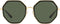 Vogue VO4224S Women's Sunglasses – 55mm Irregular Metal Frame, Dark Green Lenses, Gold/Black Finish