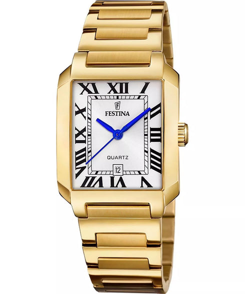 Festina F20680/1 On the Square – 33 mm Gold-Tone Rectangular Quartz Watch