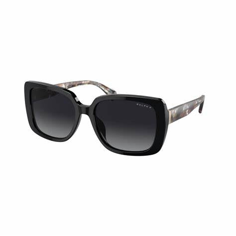 Ralph by Ralph Lauren RA 5298U 5001/T3 Women's Polarized Sunglasses - Shiny Black Frame with Grey Gradient Lenses