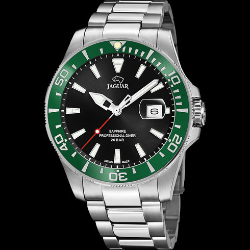 JAGUARJaguar Men's Swiss Quartz Professional Diver Watch - Model J860/H, Stainless Steel CaseWATCHESEcecile