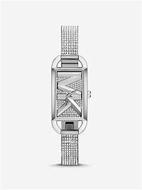 MICHAEL KORSMichael Kors MK4841 Women's Mini Empire Pavé Silver - Tone Bangle WatchWATCHESEcecile