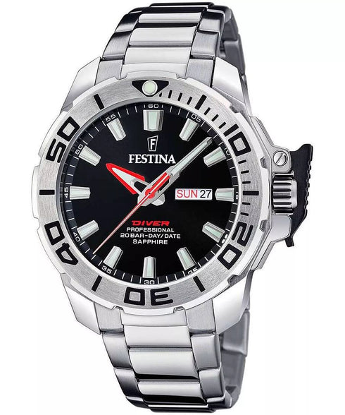 Festina Diver Professional F20665/4 – 46 mm 20 ATM, Day-Date, Sapphire Diver