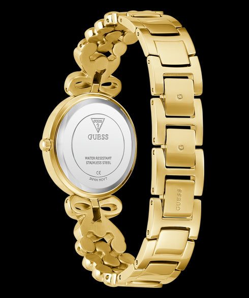 Guess Ribbon GW0838L2 Women’s Gold-Tone Watch – 30 mm, Crystal Accents