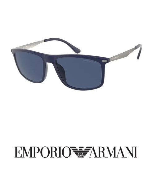 Emporio Armani EA4212U 5088/80 Men's Sunglasses - Matte Blue Frame, Dark Blue Lenses, 64mm