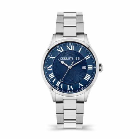CERRUTI 1881Cerruti 1881 Torcegno CIWGH2114101 Men's Quartz Watch - Blue Dial, Stainless Steel BraceletWATCHESEcecile