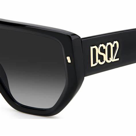 Dsquared2 D2 0088/S Men's Sunglasses – Black Gold Frame, Grey Gradient Lenses