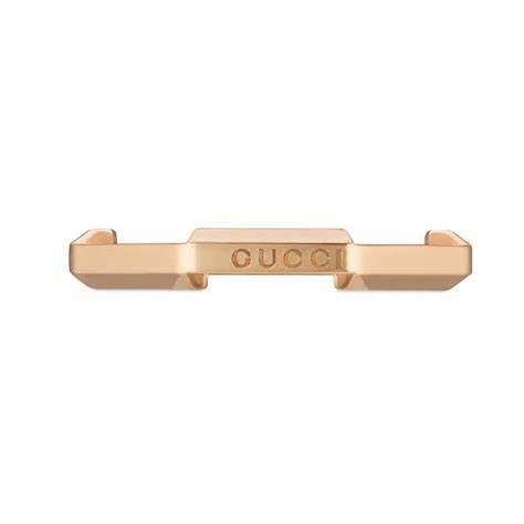 Gucci Link to Love Bague miroir 3 mm en or rose 18ct - Taille 6
