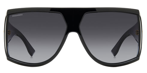 Dsquared2 D2 0124/S Sunglasses – Black Frame, Grey Gradient Lenses, 75mm