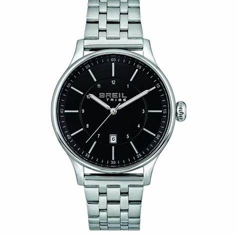 BREILBreil Classy EW0494 Men's Quartz Watch - 42mm Black Sunray Dial, Stainless Steel BraceletWATCHESEcecile