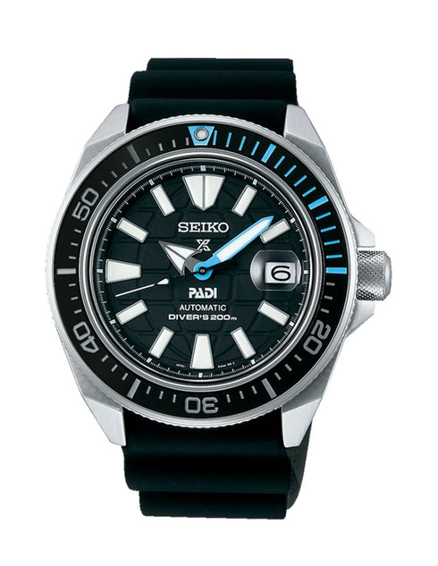 Seiko Prospex SRPG21K1 Reloj de buceo automático para hombre - Esfera negra, correa de silicona negra