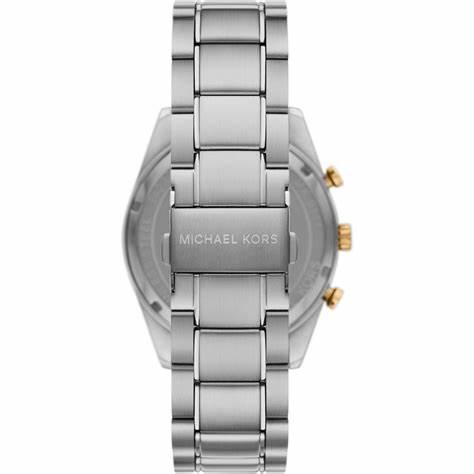 Montre en acier inoxydable bicolore surdimensionnée pour hommes Michael Kors MK9112