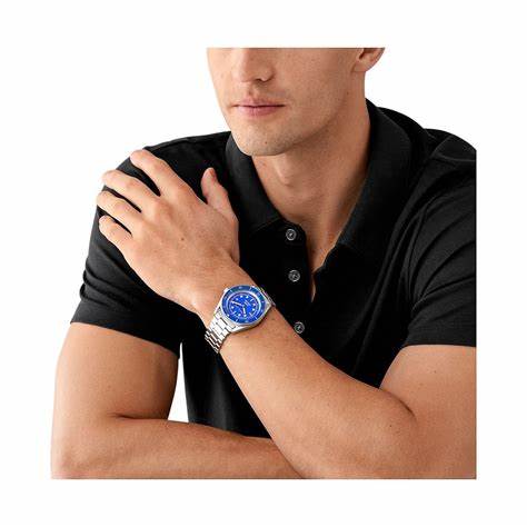 Montre en acier inoxydable pour hommes Michael Kors MK9160 Maritime Silver-Tone