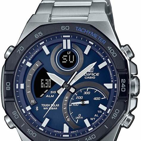 CASIO EDIFICECasio Edifice ECB - 950DB - 2AEF Men's Solar - Powered Analog - Digital Watch – Blue Dial, Stainless Steel BraceletWATCHESEcecile