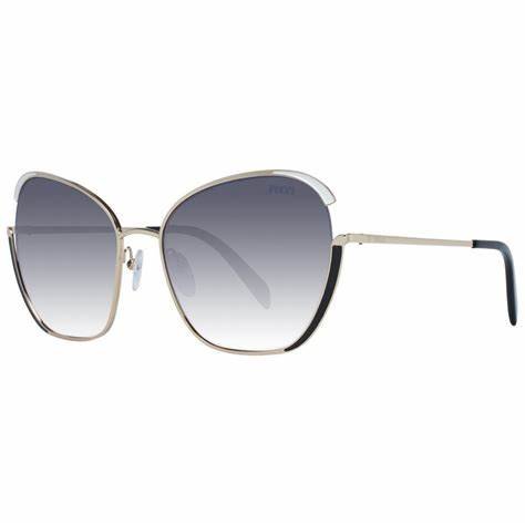 EMILIO PUCCIEmilio Pucci EP0131 5828B Women's Butterfly Sunglasses – Gold Metal Frame, Gray Gradient Lenses, Ø 58mmEYEWEAREcecile