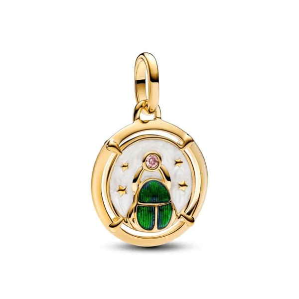 PANDORAPandora ME 763413C01 Scarab Beetle Medallion Charm – 14k Gold - Plated, Enamel DetailsBIJOUXEcecile