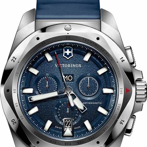 VICTORINOXVictorinox I.N.O.X. Chrono Men's Watch V241984 – Blue Dial, Blue Rubber StrapWATCHESEcecile