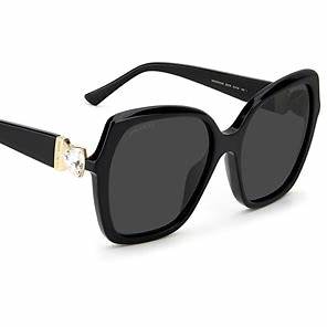 Jimmy Choo MANON/G/S 807/IR Damensonnenbrille - 57mm, Schwarzer Rahmen mit dunkelgrauen Gläsern